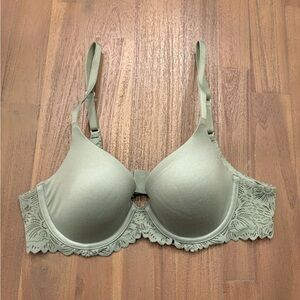 Aerie Lace Detail Bra in Soft Green